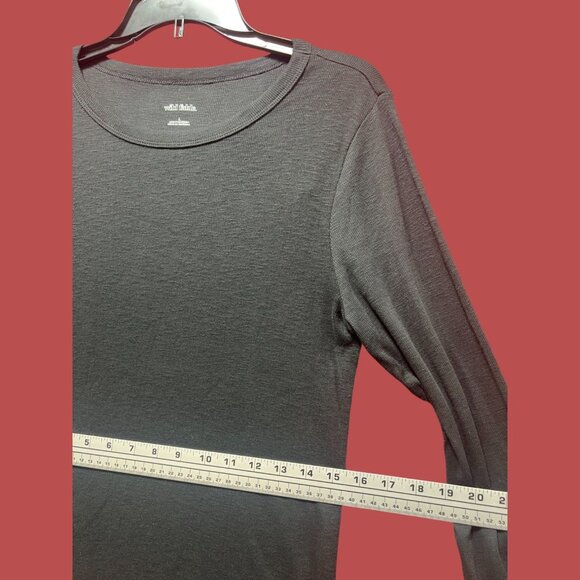 Wild Fable - Women's Long Sleeve Crew Neck T-Shirt - Black - Large - Picture 4 of 13